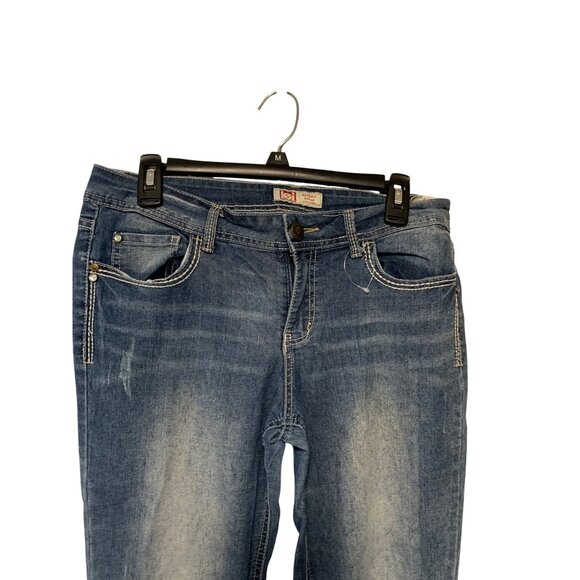 Vintage Y2k LEI Womens Juniors Size 13 Regular Low Rise Slim Bootcut Jeans Blue - Picture 2 of 5